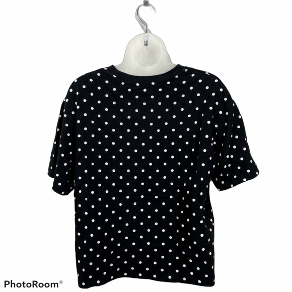 UNIQLO Disney T Shirt Minnie Mouse Black White Polka Dots Boxy Medium - Picture 8 of 8